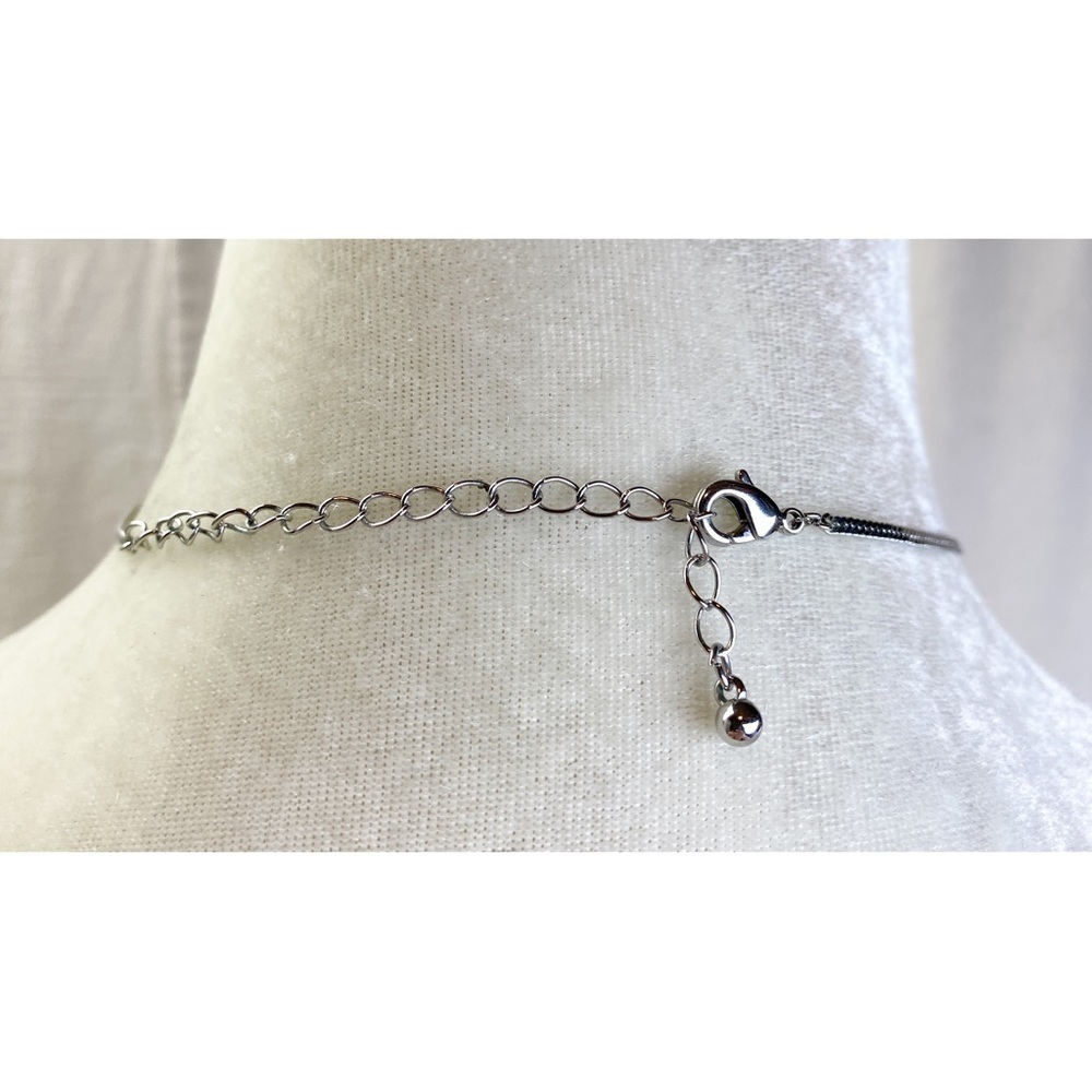 Cz butterfly choker necklace - Picture 3 of 6